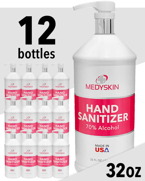 12 Bottles - Hand Sanitizer Gel 32oz – Medyskin