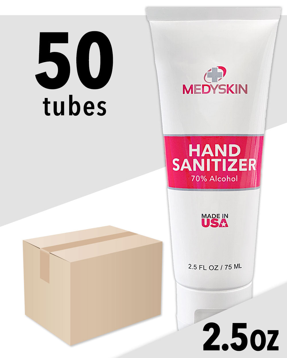 50 Tubes - Hand Sanitizer Gel 2.5oz
