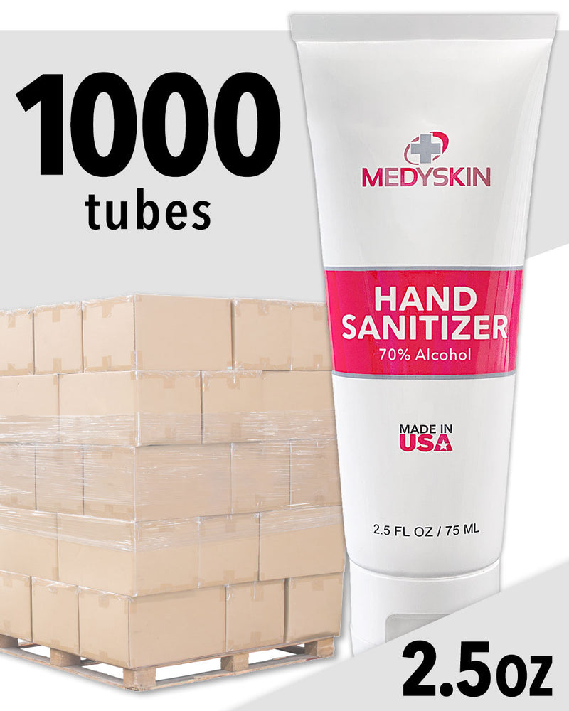 1000 Tubes - Hand Sanitizer Gel 2.5oz