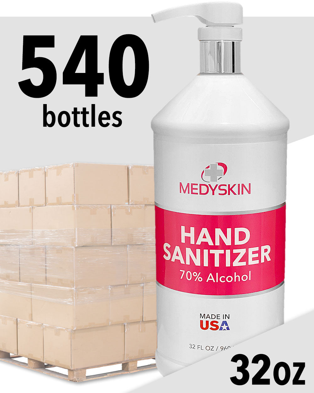 540 Bottles - Hand Sanitizer Gel 32oz