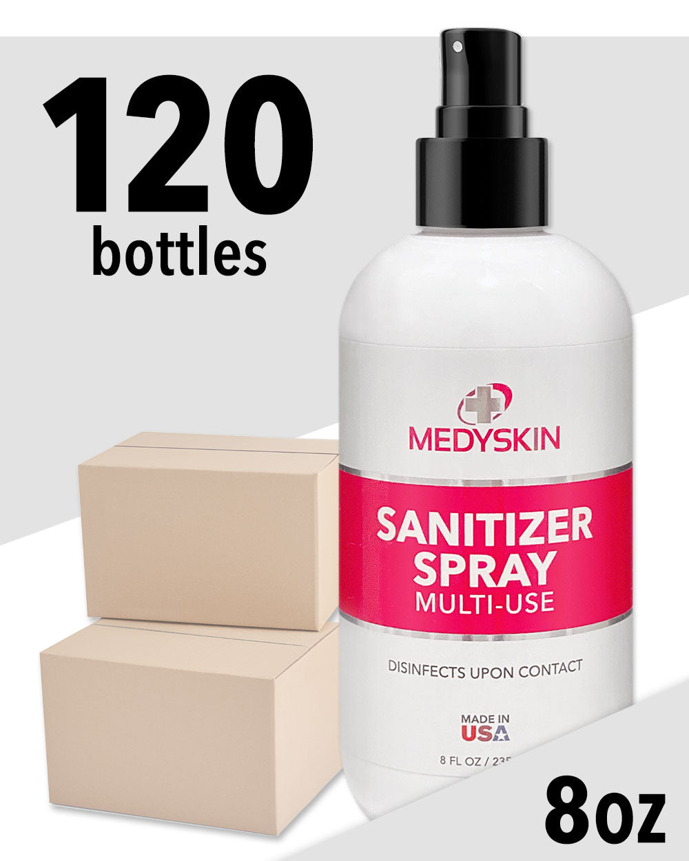 120 Bottles - Multi-Use Sanitizer Spray 8oz